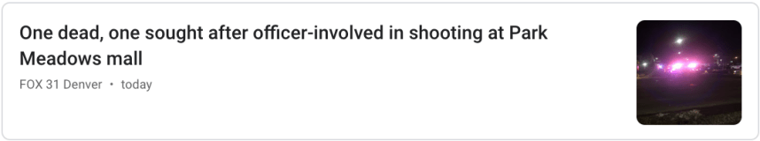 Officer involved shooting euphemism