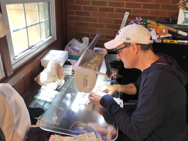 Kristen Wheeler sewing masks
